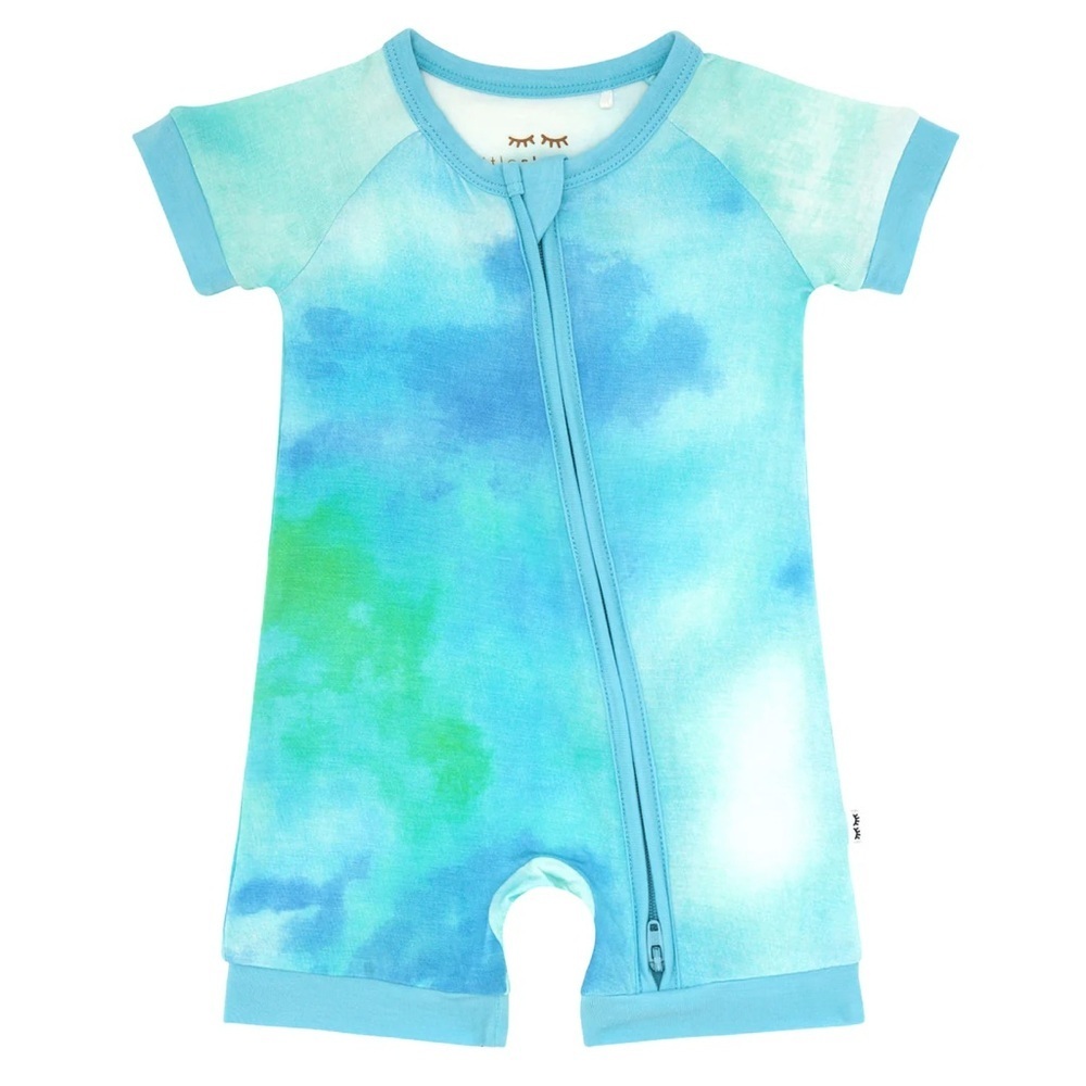 Little Sleepies Water Color Zippy 6/12 Mnths Like New